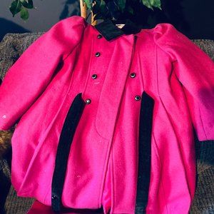 Girls Fuchsia Dress Coat